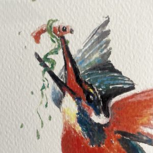 Martin pêcheur • Tirage A5 sur papier texturé